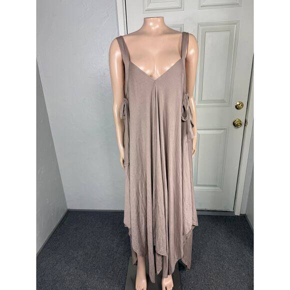NEW Free people Beach Women's Dress M/L Rayon Tie Boho Maxi Asymmetrical RR11 - Picture 1 of 6